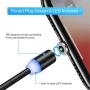 UGI Magnetic Charger Cable 3 in 1 Charging Cable Micro USB Type C USB C 6.6ft Nylon Braided LED Light Magnetic Phone Charging Cord Compatible with Android,Phone,Smartphone,Tablet,All Phone Devices