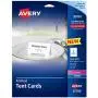Avery Arched Die-Cut Tent Cards, 2-1/16'' x 3-3/4'', 65 lbs / 176 GSM, Laser/Inkjet, 100 Cards (35700)