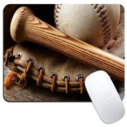 Dynippy Mouse Pad Gaming Mouse Pads Non-Slip Rubber Base Mousepad Square Mouse Mat for Desktops Computer Laptops (Baseball)