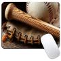 Dynippy Mouse Pad Gaming Mouse Pads Non-Slip Rubber Base Mousepad Square Mouse Mat for Desktops Computer Laptops (Baseball)