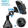 Cup Holder Phone Mount for Car Universal Adjustable Heavy Duty Car Mount for iPhone 11 Pro Max/11 Pro/11/Xs Max/Xr/Xs/7/6 Plus/Galaxy Note 10/Note 10 Plus/Note 9/Note 8/S8/S9/S10/S10 Plus Cup Mount