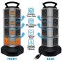 Power Strip Tower, Lovin Product Surge Protector Electric Charging Station, 14 Outlet Plugs with 4 USB Slot 6 feet Cord Wire Extension Universal Charging Station (1-Pack)