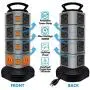 Power Strip Tower, Lovin Product Surge Protector Electric Charging Station, 14 Outlet Plugs with 4 USB Slot 6 feet Cord Wire Extension Universal Charging Station (1-Pack) Power Strip Tower, Lovin Product Surge Protector Electric Charging Station, 14 Outlet Plugs with 4 USB Slot 6 feet Cord Wire Extension Universal Charging Station (1-Pack)