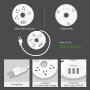 Travel Power Strip, NTONPOWER 3 Outlets 3 USB Portable Desktop Charging Station Short Extension Cord 15 inch for Office, Home, Hotels, Cruise Ship, Nightstand - White
