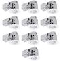 Globe Electric 90953 Recessed Lighting (10 Pack), 4'' White Round Swivel, 10 Count