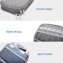 JINFIRE Electronics Organizer Travel Cable Organizer Waterproof Portable Electronics Accessories Case Gadget Bag for 7.9'' IPad Mini, Chargers, Cord, Phone, USB, SD Card,Gray