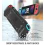Dockable Case for Nintendo Switch, Mumba [Blade Series] TPU Grip Protective Cover Case Compatible with Nintendo Switch Console and Joy-Con Controller (Black)