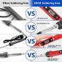 Soldering Iron Kit Electronics, Upgraded 80W LCD Digital Portable Adjustable Temperature Soldering Gun 356-896℉(180-480℃),Thermostatic Design,18pcs Soldering Iron and Solder Kit [110V, US Plug]