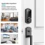 [2021 Newest] Smart Lock Front Door, Keyless Entry Door Lock with Keypad, Smart Deadbolt Lock Compatible with Alexa, Google Home, Digital WiFi Smart Doors Locks with Electric Deadbolt Touch Screen