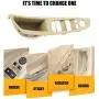 FEXON Driver Side Door Handle for BMW 5 Series,Window Switch Armrest Panel,Inner Pull Handle Trim Panel Cover Kits Replacement for 2010-2016 BMW 5 Series 520 523 525 528 530 535 F10 F11 Cream Beige