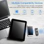 Eyoyo Mini 2D QR 1D Bluetooth Barcode Scanner, Portable Wireless Barcode Reader with USB Wired/Bluetooth/ 2.4G Wireless Connection PDF417 Data Matrix Image Scanner for iPad, iPhone, Android, Tablet PC