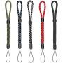 YOUOWO 5 Pack Wrist Lanyards Adjustable Length lanyards for Keys car Flashlight Cell Phone Pen Wraps Wristlet Keychain Hand Wrist Lanyard Black red Blue Green White&Black