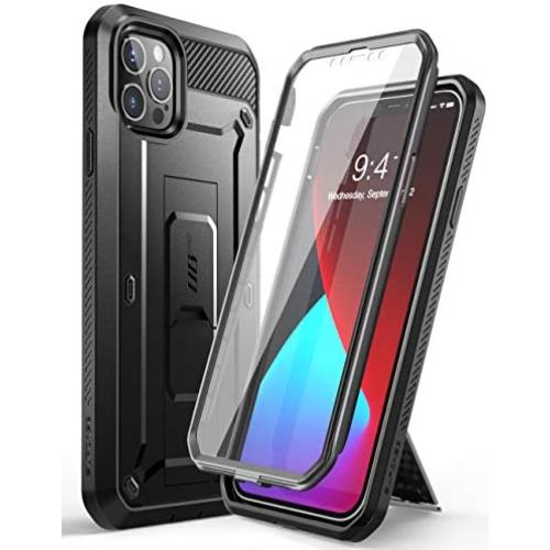 SUPCASE Unicorn Beetle Pro Series Case for iPhone 12 Pro Max (2020 Release) 6.7 Inch, Built-in Screen Protector Full-Body Rugged Holster Case(Black)