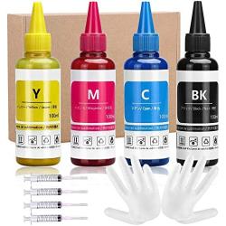 Xcinkjet Sublimation Ink Refilled for Epson C88 C88+ WF7720 ET2720 WF7710 ET2650 ET2750 WF2750 WF3620 Printer(1Black 1Cyan 1Magenta 1Yellow,4-Pack)