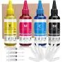 Xcinkjet Sublimation Ink Refilled for Epson C88 C88+ WF7720 ET2720 WF7710 ET2650 ET2750 WF2750 WF3620 Printer(1Black 1Cyan 1Magenta 1Yellow,4-Pack)
