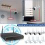Security Camera System Wireless,8 Channel Home Outdoor Wireless Surveillance Camera System and 4Pcs 1080P WiFi Security Weatherproof IP Camera with Night Vision,Remote View,2TB Hard Drive