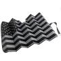 Black White/Gray American Flag - Front Windshield Sun Shade - Accordion Folding Auto Sunshade for Car Truck SUV - Blocks UV Rays Sun Visor Protector - Keeps Your Vehicle Cool - 58 x 28 Inch