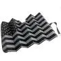 Black White/Gray American Flag - Front Windshield Sun Shade - Accordion Folding Auto Sunshade for Car Truck SUV - Blocks UV Rays Sun Visor Protector - Keeps Your Vehicle Cool - 58 x 28 Inch