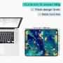 ITNRSIIET Gaming Mouse Pad with Stitched Edges, Premium-Textured Mouse Mat Pad, Non-Slip Rubber Base Mousepad for Laptop, Computer & PC, 10.2×8.3×0.12 inches, Blue Green Marbling