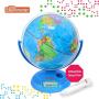 Little Experimenter Talking Globe - Interactive Globe for Kids Learning with Smart Pen - Educational World Globe for Children with Interactive Maps – 9”