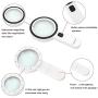 Magnifier Magnifying Glass with Light, 10X Handheld Lighted Led Magnifier with 12 LEDs Double Glass Lens for Seniors Reading, Coins, Stamps, Map,Jewelry, Inspection, Macular Degeneration