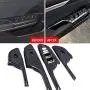 BOYUER 4PCS Carbon Fiber ABS Window Switch Decoration Decal Frame Cover Panel Trim Door Handle Armrest Trim for Honda Civic 2016 2017 2018 2019 2020(Carbon Fiber)
