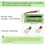 iMah BT184342/BT284342 Cordless Phone Battery Pack Compatible with Vtech AT&T BT18433/BT28433 BT1011 BT1018 BT1022 BT1031 CS6219 CS6229 DS6151 Motorola L602 L701 Handset, Pack of 3