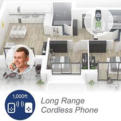 VTech CS6114 DECT 6.0 Cordless Phone with Caller ID/Call Waiting, White/Grey with 1 Handset