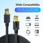 Zoegate Cat 8 Ethernet Cable 16 FT, 26AWG Heavy Duty High Speed RJ45 Connector, Cat8 LAN Gold Plated 40Gbps 2000Mhz Network, Indoor&Outdoor UV Resistant for Router/Modem/Gaming/Switch