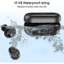 TOZO T12 Wireless Earbuds Bluetooth Headphones Premium Fidelity Sound Quality Wireless Charging Case Digital LED Intelligence Display IPX8 Waterproof Earphones Built-in Mic Headset for Sport Black