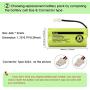 iMah Ryme B1-2 BT166342 BT266342 BT183342 BT283342 Cordless Phone Batteries Compatible with Vtech CS6114 CS6429 CS6719-2 AT&T EL5210 EL51203 Handset Telephone, Pack of 3