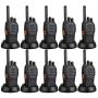 Retevis H-777 Two Way Radios Long Range Rechargeable,Hands Free Handheld Flashlight Walkie Talkies, Fast Charging USB Wall Adapter,Charger Base,Battery Included (Black, 10 Pack)
