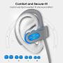 Mpow Flame S Bluetooth Headphones Sports, aptX-HD Bass+ Loud Sound, Bluetooth 5.0 Sport Headphones Running Earbuds W/12H Playtime, IPX7 Waterproof, cVc8.0 Noise Cancelling Mic W/Carrying Case,BlueGrey
