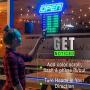 GLI Led Open Sign with Business Hours – Stand Out with 1000’s Color Combos to Match Your Brand, – Neon Flash, or Scroll – Programmable App, 15 x 16.5 inch