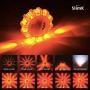 SlimK LED Road Flares Safety Flashing Warning Light Roadside Flare Emergency Discs Beacon, Magnetic Base for Car Motorcycle Bicycle, 3 Pack