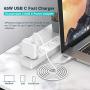 SZPOWER 65/61W USB C Charger Power Adapter Compatible with MacBook Pro 13, 15 inch, USBC New Air 13 inch 2020, 2019, 2018, 12 inch, Thunderbolt 3 Laptop Power Supply Type C, LED, 6.6ft USB C to C Cord