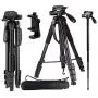 Regetek Camera Tripod Travel Monopod (70'' Aluminum Professional Video Camera Mount Leg) Adjustable Stand with Flexible Head for Canon Nikon Dv DSLR Camcorder Gopro Cam& Carry Bag & Cellphone Mount