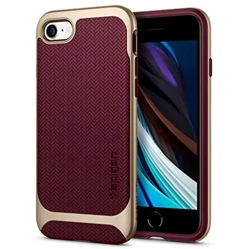 Spigen Neo Hybrid Designed for iPhone SE 2020 Case/Designed for iPhone 8 Case (2017) / Designed for iPhone 7 Case (2016) - Burgundy