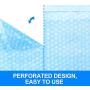 Fuxury Blue Anti-Static Bubble Pouches 7.5x7.5 Inch,2 Rolls 50 Packs Total Anti-Static Bubble Cushioning Wrap Pouch Bag Roll Bubble Bags Pouches