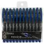 Thorntons Office Supplies Disposable Fountain Pens Pack of 12 Medium Point Blue Journaling and Calligraphy Pen for Smooth Writing - Gift for Beginner Artist