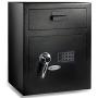 AdirOffice Digital Depository Safe - Front Loading - Digital Keypad Lock - Lockout Mode (Black)
