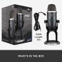 Blue Yeti X Professional Condenser USB Microphone with High-Res Metering, LED Lighting & Blue Voice Effects for Gaming, Streaming & Podcasting On PC & Mac