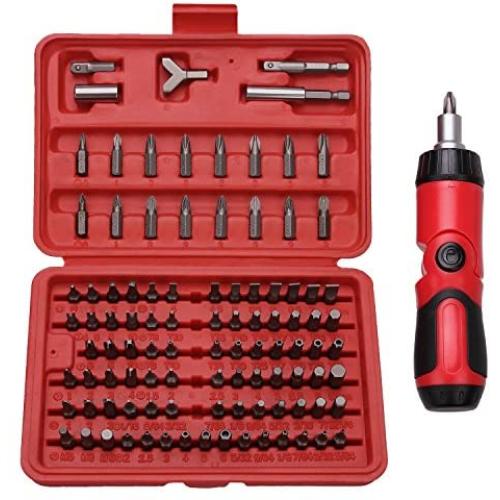 Best Choice 101-Piece All Purpose Security Bit Set with Bonus Ratcheting Screwdriver, Chrome Vanadium Steel, Tamper Proof Design, ANSI Standard