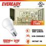 EVEREADY Led Light Bulbs, Non-Dimmable, 100 Watts Equivalent Light Bulbs (14W Led Bulbs), 1600 Lumen, 2700k Soft White Color, A19 E26 Base Led Replacement for Halogen Bulb, UL Certified – 6 Pack