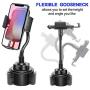 IOVECT Car Cup Holder Phone Mount with Long Flexible Neck for iPhone Xs Max/XS/x/8/7/6 Samsung Galaxy S6/S7/S8/Note8/Note9/s9