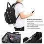 15 Laptop Backpack for Women, RFID Anti-Theft Business Travel Backpack with USB Charging Port, Water Resistant Slim College School Computer Bag for Girls Boys Men, Black