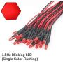 EDGELEC 50pcs 12 Volt 3mm Red Blinking LED Lights Emitting Diodes (1.5Hz Single Color Flashing) Pre Wired 7.9 Inch DC 12v LED Light Diffused Colored Lens Small LED Lamps EDGELEC 50pcs 12 Volt 3mm Red Blinking LED Lights Emitting Diodes (1.5Hz Single Color Flashing) Pre Wired 7.9 Inch DC 12v LED Light Diffused Colored Lens Small LED Lamps