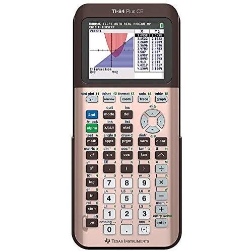 Texas Instruments TI-84 Plus CE Color Graphing Calculator, Rose Gold (Metallic)