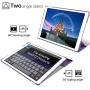 New iPad 9.7-inch 2018 2017 Case, ROARTZ Purple Slim-Fit Smart Rubber Folio Case Hard Cover Light-Weight Wake Sleep for Apple iPad 5th 6th Generation Retina Model A1893 A1954 A1822 A1823