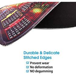 Mouse Pad with Stitched Edge, Computer Mouse Pad with Non-Slip Rubber Base, Mouse Pads for Computers Laptop Mouse 9.6x7.9x0.1 inch, 2021 Galaxy Calendar (Calendar Nebula)